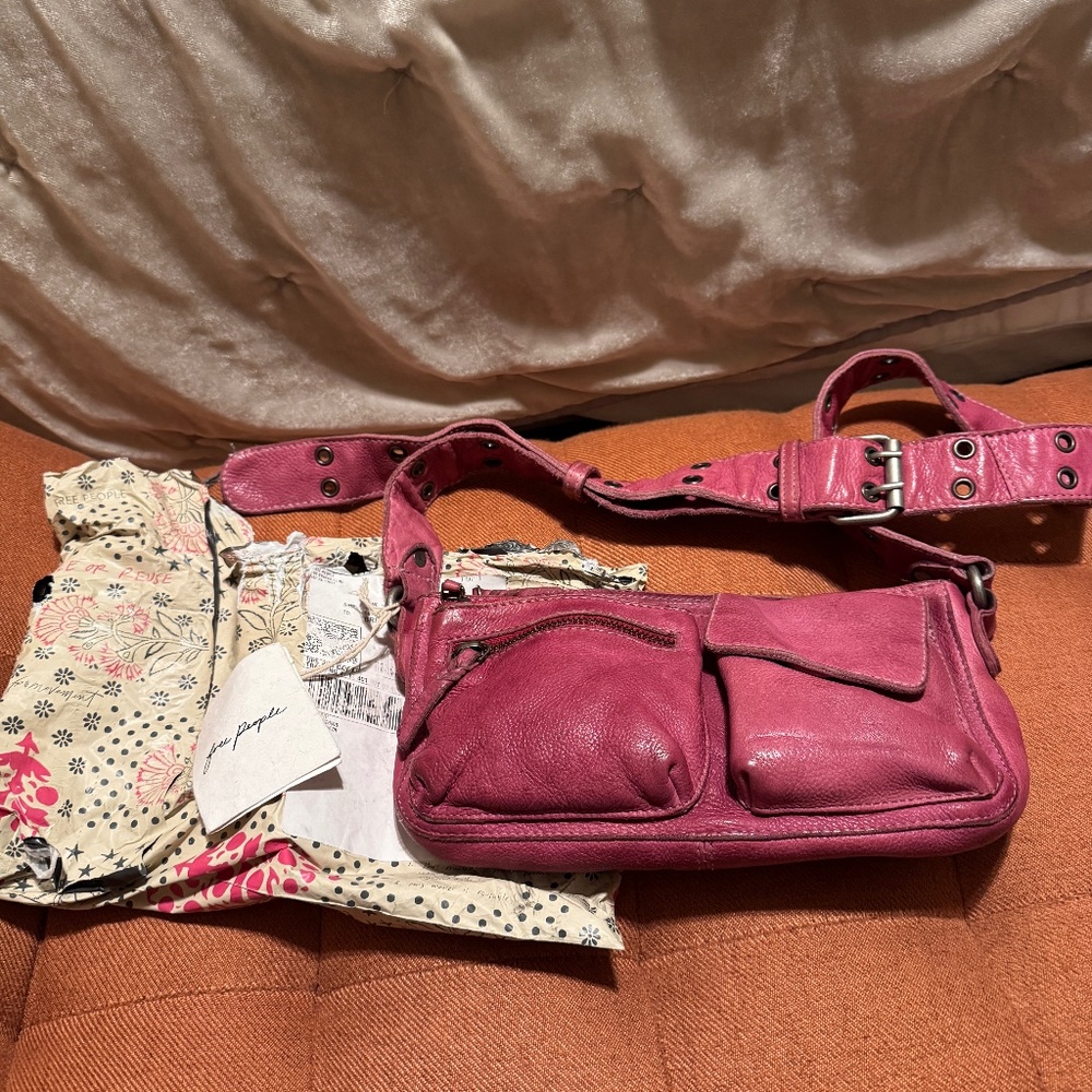 Free People leather cross body bag NWOT I only removed tag when purchased